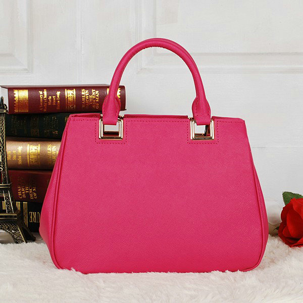 2014 Prada saffiano calfskin tote BN2245 rosered